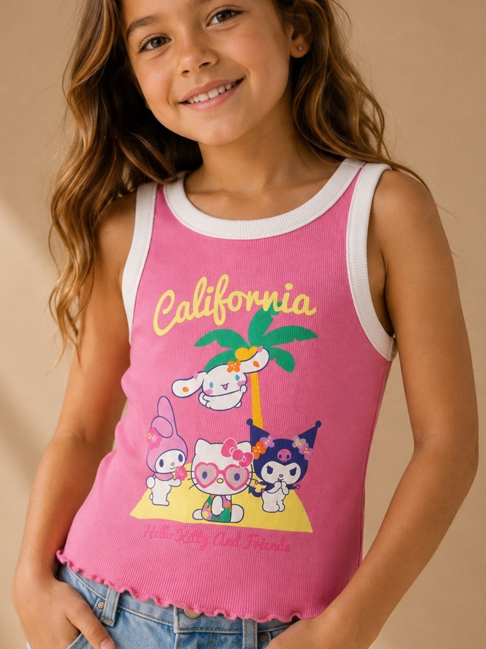Hello Kitty And Friends California Pink Tank NWT XS 4/5